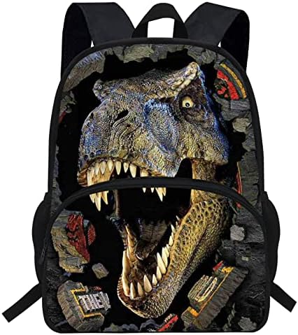 VEEWOW Školska torba za životinje od 16 inča ruksak dinosaurusa za dječake Jurassic Bookbag dječji