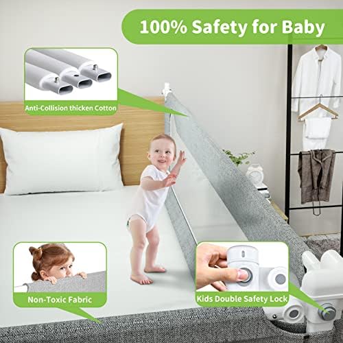 Sephyroth šine za krevete za malu djecu, nadogradite podesivu visinu štitnika za dječje krevete