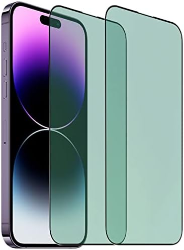 BWEDXEZ 2 kom Anti-plavo kaljeno staklo ogledalo zaštitni Film odijelo za iPhone 14 Pro Max, 6.7 inch 9h tvrdoća