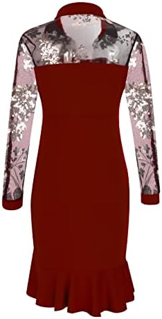 Yayiya Ljetni jesen cvjetni grafički grafički ruzni rukav dupe vitka tunika Bodycon Camisole haljina