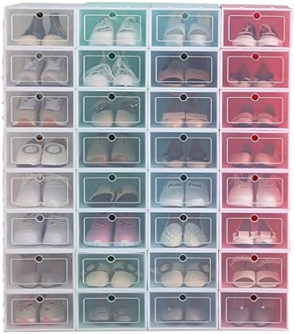 Cabilock 6pcs Prozirna zelena kutija za cipele Sklopivi skladišni okvir Clear plastične kutije za cipele