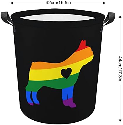LGBT bulldDog ponos rublje kocke za pohranu bin košare s laganim ručicama za igračke odjeće Organizator