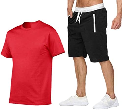 Muška majica + kratke hlače Postavite ljetni prozračni povremeni setovi za muškarce patchwork trenerke muško
