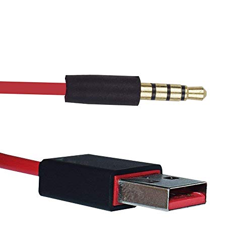 Zamjena jamka 3,5 mm USB punjač Kabel kabela napajanja kompatibilna sa bežičnim otkucajima Dre Studio Solo bežične