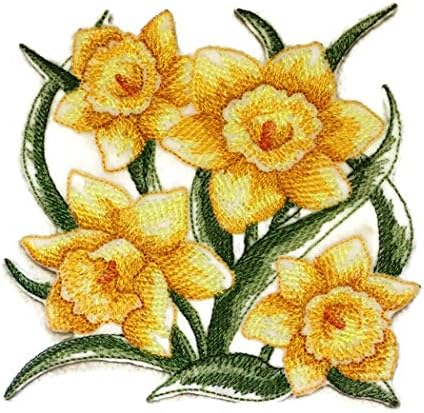 Eksplosion Custom Cvjetovi Cvijeće [Skice narcilici] Vezeg željeza na / sew flaster [4,86