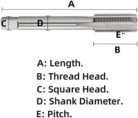 Aceteel metrički navoj dodirnite M44 x 1,75, HSS mašina Dodirni desnu ruku M44x1,75mm