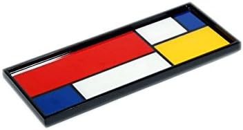 Mondrian - Long Vanity ladica - Sastav sa crvenim, žutim i plavim