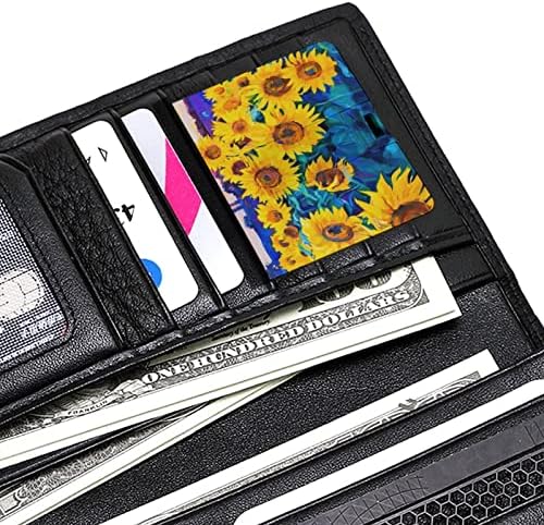 Izvorno ulje slikanje suncokret USB Memory Stick Business Flash-pogonje Kartica za kreditnu karticu Kartica