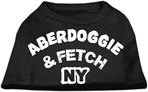 Mirage pet Products 12-Inch Aberdoggie NY Screenprint Shirts, Medium, Bright Pink