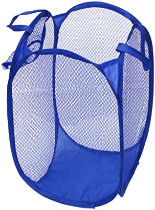 Cabilock Sklopiva korpa za pranje rublja uvlačiva rublja 1pc košarica za plavu mrežu za jednostavnu torbu Otvoreno