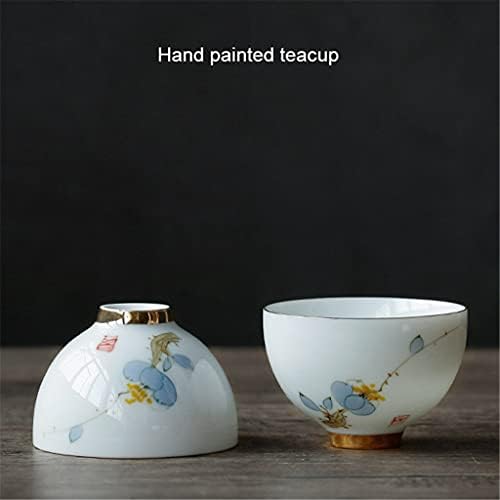 Nfguy 9 set ručno oslikan cvijet šljive kung fu s čajnim set tradicionalnim kineskim bijelim porculanskom