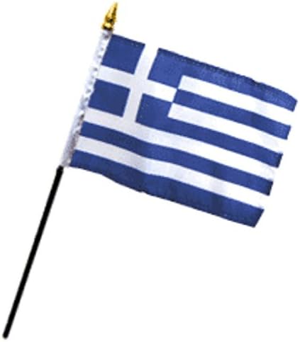 Grčka 4 X6 zastava Desk štapa