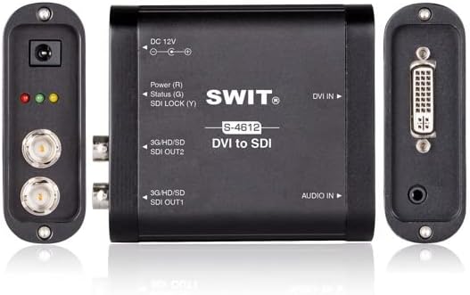 Swit S-4612 DVI u SDI pretvarač, prenosni DVI do 3G / HD / SD-SDI Converter, 1 DVI ulaz, 1 analogni