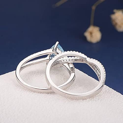 Prstenovi prstiju za žene Izvrsni dijamantni prsten Elegantni rhinestone Obećajte prsten nakit modni