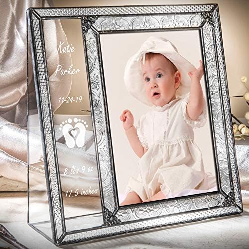 Personalizirani okvir za slike za bebe 5x7 fotografija gravirano prozirno staklo rasadnik Decor novorođena
