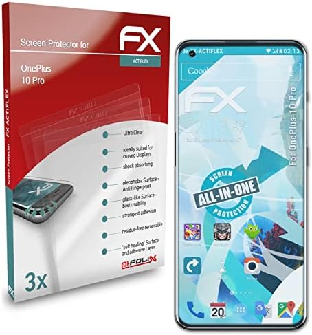 Atfolix zaštitnik ekrana kompatibilan sa OnePlus 10 Pro zaštitnom folijom, Ultra Clear i fleksibilnom