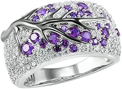 Yistu Dainty prstenovi za žene prsten lEm Creative P Dame Ring cirkon Diamond Dame Vjenčanje grana