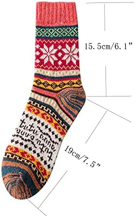 Ženske vunene čarape zimske tople čarape debele pletene kabine udobne Crew čarape Casual meke Božićne čarape