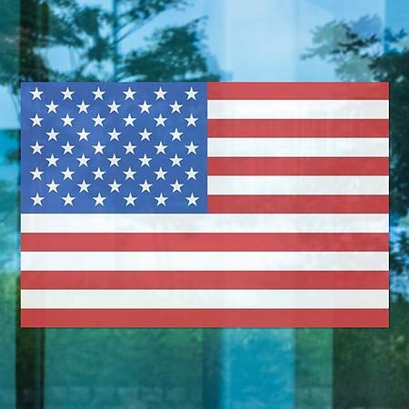 CGsignLab | Prozor Američka zastava Cling | 18 x12