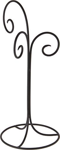 Bardov crni stalak za Ornament od kovanog gvožđa sa 3 ruke, 17 V x 7,5 Š x 7,5 D