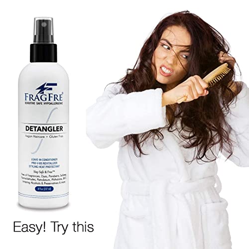 Fragfre Hair Detangler Spray 8 oz - Ostavite urednici za osjetljivu kožu i vlasište - Styling Emptakl