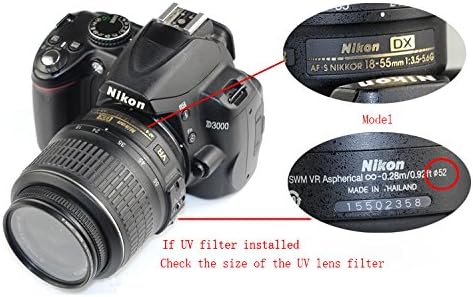 Chromlives 58mm kapa za sočiva sa kapicom za sočivo paket rupa za povodac kompatibilan sa Nikon Canon