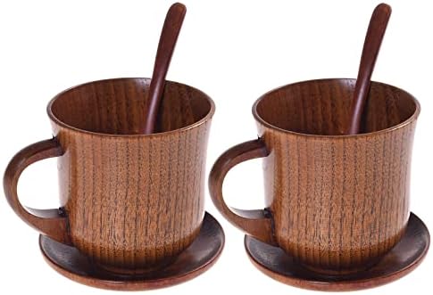 TXIN 2 seta Drvene krigle Vintage čašice kava espresso šalice ručno rađene čaše za piće sa 2