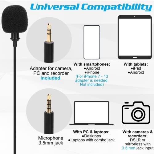 Profesionalni ocena lavalier rever mikrofon za micromax u 2b kompatibilan sa iphone telefonom ili blogovima fotoaparata
