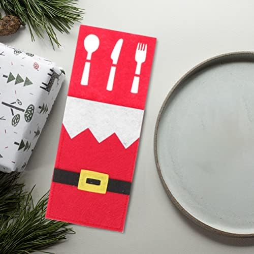 Ipetboom 4kom Božić Gnome držači srebrnog posuđa tkanina pribor za jelo torbica nož viljuška