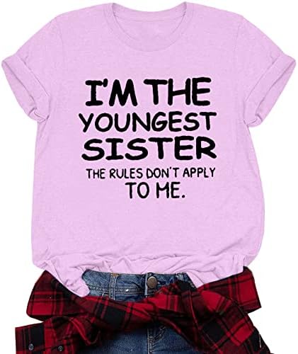 Majice za tinejdžerke žene smiješne grafičke štampane Ležerne vrhove kratki dugi rukav pulover klasične osnovne majice tunike
