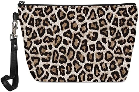 Poceacles Leopard Torba za šminke za žene, geparda uzorak male kozmetičke torbe za torbicu, WINDELLET WC TREBURSTI