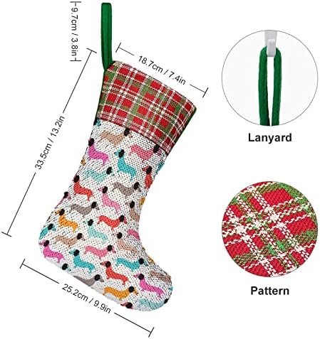 Obojeni Psi za jazavčarke Sequin Božićne praznike Čarape Reverzibilna boja Promjena čarobnih zaliha za Xmas