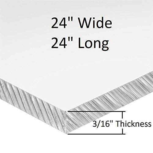 Prozirni polikarbonatni plastični Lim, debljine 3/16 x 24 širine x 24 dužine
