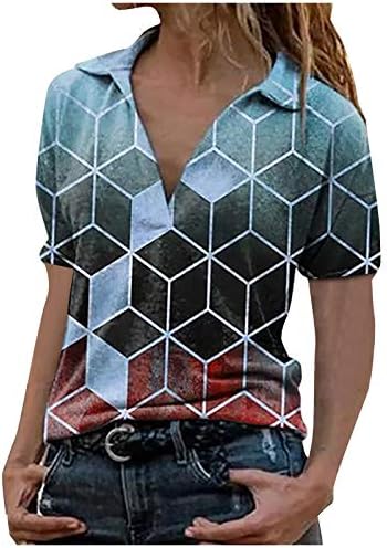 Yubnlvae kvadratni vrat trendi Casual bluze ljetni modni duksevi bez rukava za žene lagani štampani