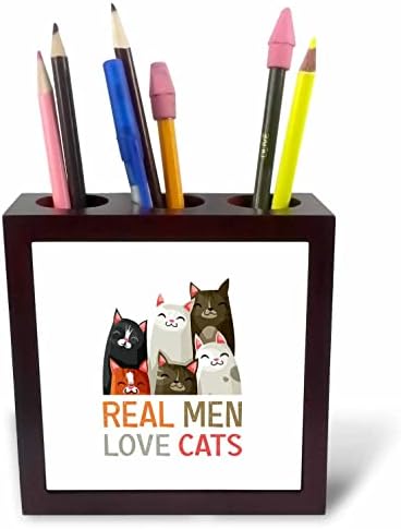 3drose Funny Cats-pravi muškarci vole mačke. Poklon za mačke, ljubitelje kućnih ljubimaca-držači