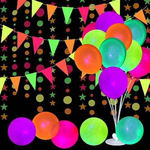 Stranjska zastava 50 komada Neon baloni 12-inčni Blacklight Glow Party Balloons 5 boja Neon fluorescentni baloni
