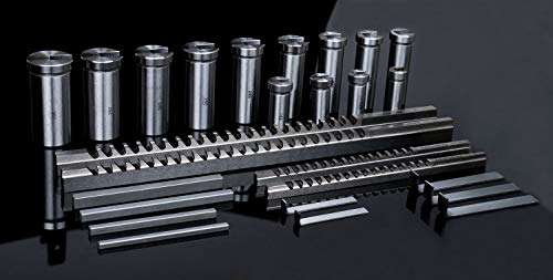 70 Metric HSS Keyway Broach Set, 4 mm, 5 mm, 6 mm i 8 mm Keyway veličina, stil B i C, 5100-0070