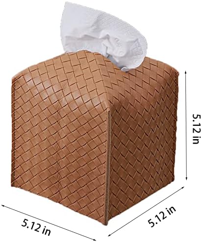 Kutija tkiva PU kožnog tkiva držač tkiva kvadratnog tkiva lica Organizator papira na papiru za kupaonicu, vanity