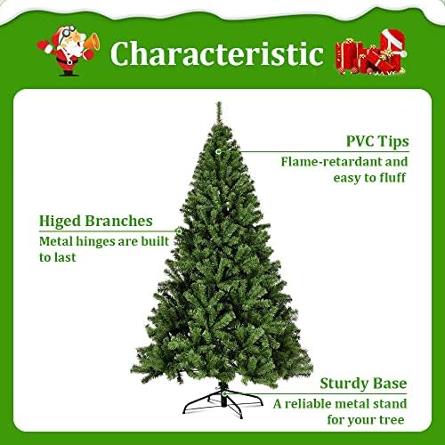 Yuewo umjetni PVC božićni bor pun prirodna smreka PVC jelena zelena stablo sa čvrstim mentalnim nogama