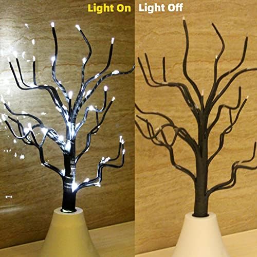 Vlakna Optic Tree Dug Sklopiva grana boja Promjena LED svjetlosne tablete USB lampica za punjivu snagu za kućnu