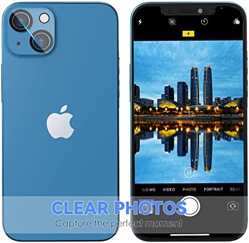 Cloudvalley zaštita sočiva kamere dizajnirana za iPhone 13/13 Mini, [3 pakovanje] HD kaljeno staklo [Case Friendly