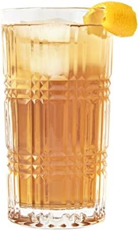 Elle Decor Toulouse old Fashion Whisky naočare, Set od 4 komada, čaša za piće za vodu, sok, ledeni