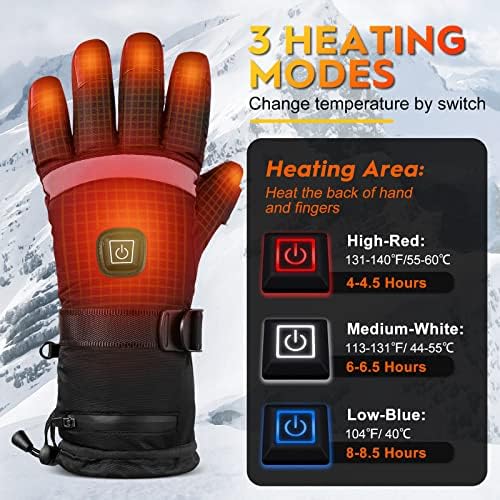 Abaodam grijane skijaške rukavice 1 Set termo grijane rukavice sa toplim ekranom osetljivim na dodir rukavice