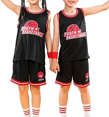 WTBFBY Boys & amp; djevojke ljubitelji košarke T Shirt Outfit trčanje dres trening Tank Top rukav T-Shirt Shorts