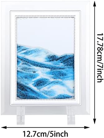 UXZDX 3D Sandscape Moving pijesak okvir za slike tečni pejzaž slikarstvo staklo Photo Desk Ornamenti