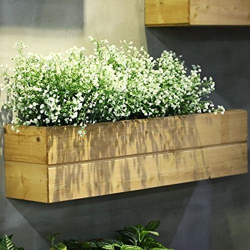 Willbond 12 paketi Umjetno cvijeće Vanjski umjetnički dekor UV otporan na lažni plastični cvjetovi Faux grmlje