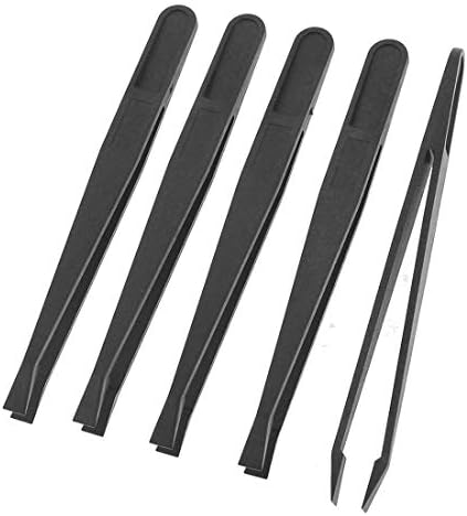 Popularni 5x ručni alat Crna višekratna Plastična antistatička pinceta dužine 12cm profesionalni dizajn