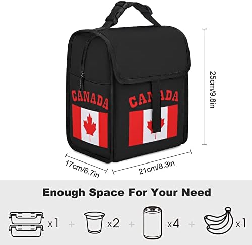 Kanada Maple Zastava izolovana torba za ručak nepropusna kutija za ručak višekratna hladnjača torba za