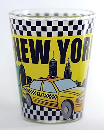 New York žuta jasno Taksi Taksi SOL pucao staklo