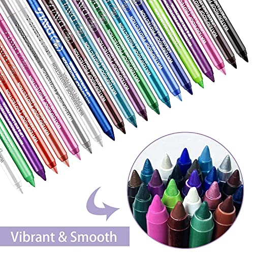 RDGWFB 21 boje olovka za oči Set, olovka za oči Set, vodootporan šareni Eyeliner Kit dugotrajne